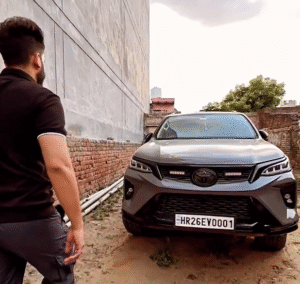 Elvish Yadav with his Toyota Fortuner Legender